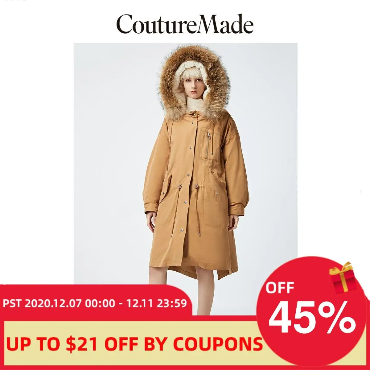 Vero Moda Women's Couturemade Raccoon Dog Fur Collar Loose Fit Long Down Parkas Coat | 319312512
Vero Moda Women's Couturemade Raccoon Dog Fur Collar Loose Fit Long Down Parkas Coat | 319312512