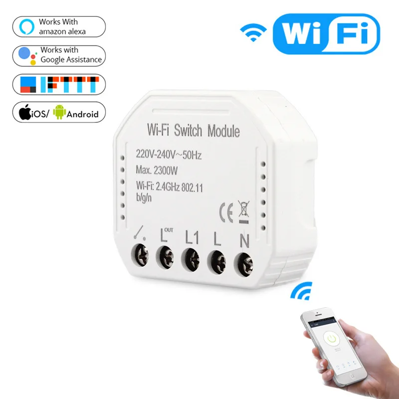 Tuya Diy Module Wifi Smart Light Switch Smart Life/Tuya APP Remote Control Works with Alexa Echo Google Home
Tuya Diy Module Wifi Smart Light Switch Smart Life/Tuya APP Remote Control Works with Alexa Echo Google Home