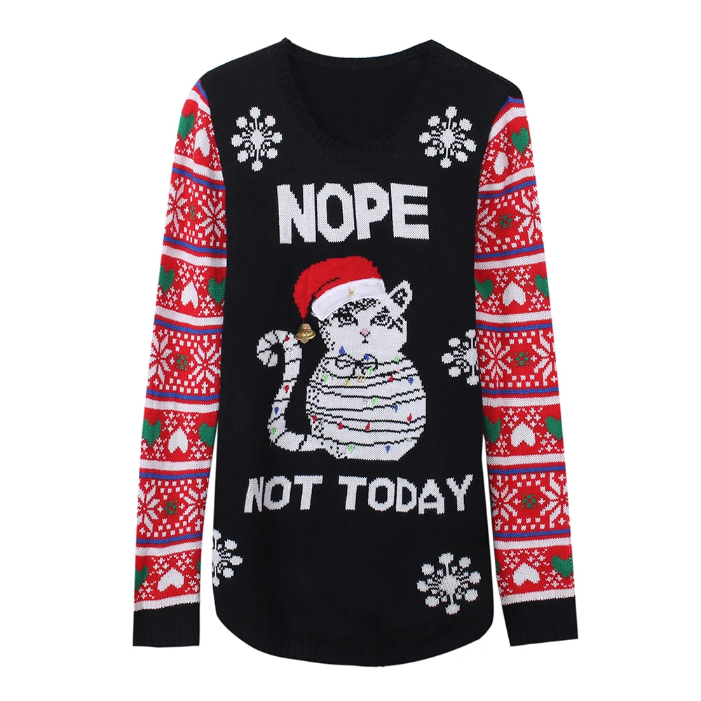 LEH Light-up knit top new long-sleeved O-neck Christmas pullover novel warm knit printed men and women neutral Christmas costume
LEH Light-up knit top new long-sleeved O-neck Christmas pullover novel warm knit printed men and women neutral Christmas costume