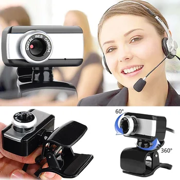 USB Computer Webcam HD Laptop Computer Desktop Camera Built-In Microphone 360 Degree Pan Tilt Free Driver 640 x 480 Resolution
USB Computer Webcam HD Laptop Computer Desktop Camera Built-In Microphone 360 Degree Pan Tilt Free Driver 640 x 480 Resolution