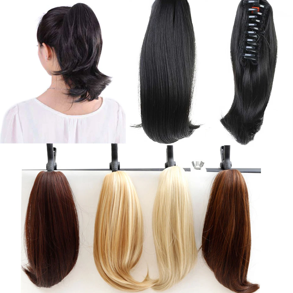 MSTN Hair Short straight hair Ombre 14 Inch Clip On Hair Extensions Claw PonyTail Synthetic Hairpiece Heat Resistant Ponytail 
MSTN Hair Short straight hair Ombre 14 Inch Clip On Hair Extensions Claw PonyTail Synthetic Hairpiece Heat Resistant Ponytail