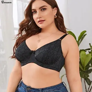 Beauwear Floral Print Bra Deep V Bra D E F Full Cup Plus Size Women Underwear Underwire Ultrathin Brassiere Minimizer Bras 38-48
Beauwear Floral Print Bra Deep V Bra D E F Full Cup Plus Size Women Underwear Underwire Ultrathin Brassiere Minimizer Bras 38-48