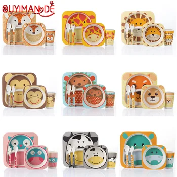 5pcs/set Animal Zoo Baby Plate Bow Cup Forks Dinnerware Feeding Set 100% Bamboo Fiber Baby Children Tableware Set
5pcs/set Animal Zoo Baby Plate Bow Cup Forks Dinnerware Feeding Set 100% Bamboo Fiber Baby Children Tableware Set