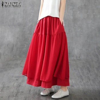 ZANZEA Bohemian Summer Skirts Women Elastic Waist Solid Long Skirts Jupe Beach Skirts Faldas Saia Female A-line White Skirt 5XL
ZANZEA Bohemian Summer Skirts Women Elastic Waist Solid Long Skirts Jupe Beach Skirts Faldas Saia Female A-line White Skirt 5XL