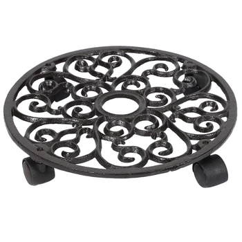11.2Inch Cast Iron Plant Flower Pot Mobile Mover Trolley Stand Plant Pot Dolly Rolling Tray Saucer 
11.2Inch Cast Iron Plant Flower Pot Mobile Mover Trolley Stand Plant Pot Dolly Rolling Tray Saucer