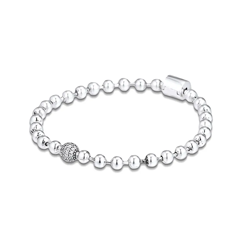 Women Bracelets Silver Round Beads & Pave Stones 925 Sterling Silver Bracelets for Women 2019 Jewelry Fashion Charms Bracelets
Women Bracelets Silver Round Beads & Pave Stones 925 Sterling Silver Bracelets for Women 2019 Jewelry Fashion Charms Bracelets