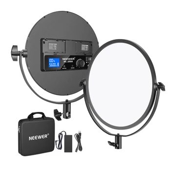 Neewer 10.6" Photography LED Video Light, Round 30W Bi-Color 3200-5600K Dimmable Studio Edge Flapjack Light
Neewer 10.6" Photography LED Video Light, Round 30W Bi-Color 3200-5600K Dimmable Studio Edge Flapjack Light