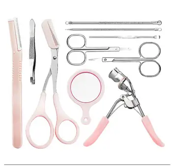 10 in One Eyebrow Shaping Tool Set Knife Card Curl Warped Eyelash Curler Beauty Shave Scissors Makeup Pink Girls Favorite
10 in One Eyebrow Shaping Tool Set Knife Card Curl Warped Eyelash Curler Beauty Shave Scissors Makeup Pink Girls Favorite