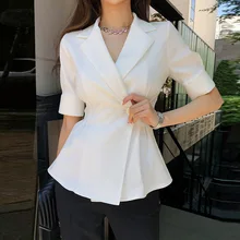 Elegant Temperament 2021 Summer Ladies Short Pleated Short-sleeved Slim Single Button Fashion Small Suit Ladies Women Clothing
Elegant Temperament 2021 Summer Ladies Short Pleated Short-sleeved Slim Single Button Fashion Small Suit Ladies Women Clothing