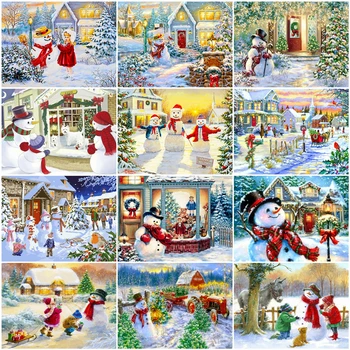 AZQSD Painting By Numbers Abstract DIY Snowman Christmas Gift Coloring By Numbers Winter Landscape Unframe Home Decoration
AZQSD Painting By Numbers Abstract DIY Snowman Christmas Gift Coloring By Numbers Winter Landscape Unframe Home Decoration