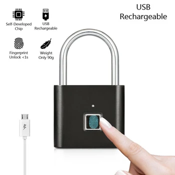 Portable Waterproof Smart Fingerprint Padlock Thumbprint Door Padlocks Anti-Theft Keyless USB Rechargeable Door Cabinet Lock
Portable Waterproof Smart Fingerprint Padlock Thumbprint Door Padlocks Anti-Theft Keyless USB Rechargeable Door Cabinet Lock