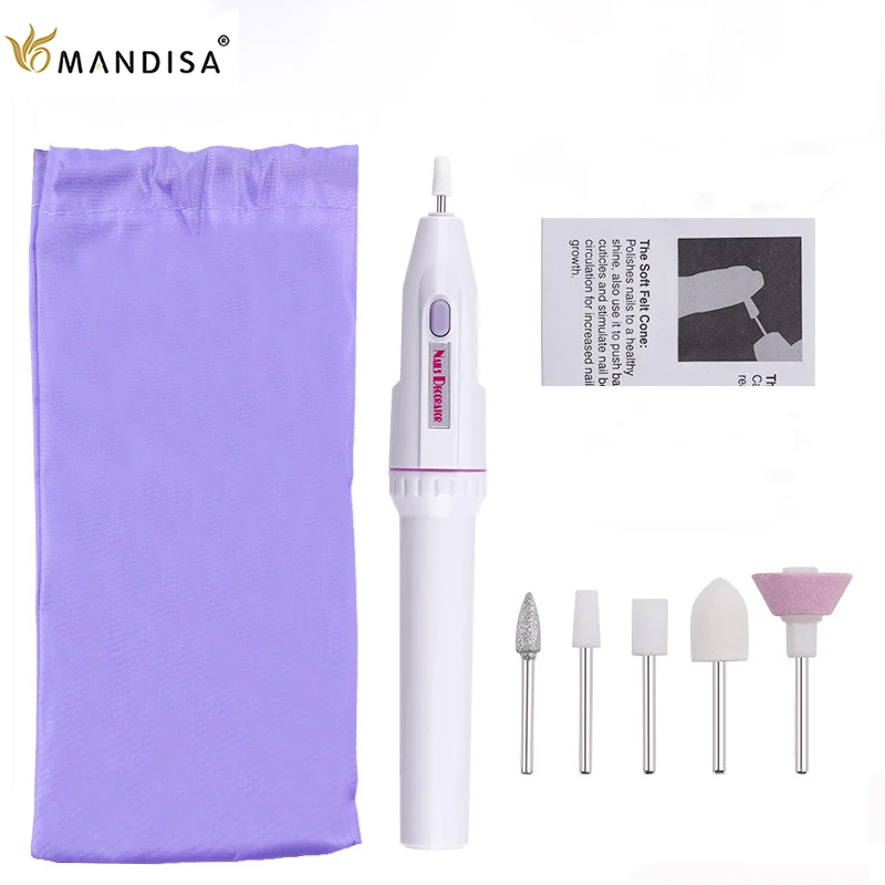 MANDISA 5 in1 Electric Mini Nail File Professional Fingernail Polisher Set Portable Nail Drill Cuticle Cutter For Manicure Tools
MANDISA 5 in1 Electric Mini Nail File Professional Fingernail Polisher Set Portable Nail Drill Cuticle Cutter For Manicure Tools
