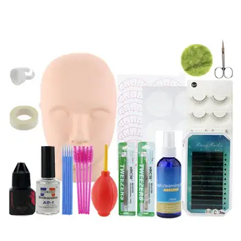 False Eyelash Extension Training Kit Exercise Practice Grafting Eyelash Tools Kit Graft Eye Lashes Curl Glue Tweezer Tools Set
False Eyelash Extension Training Kit Exercise Practice Grafting Eyelash Tools Kit Graft Eye Lashes Curl Glue Tweezer Tools Set