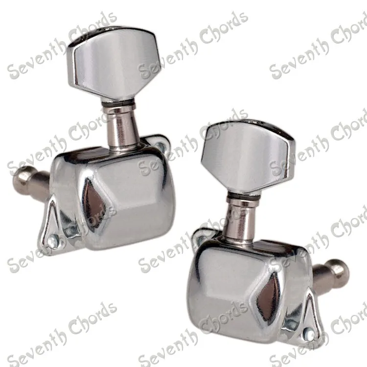 6 Pcs Semiclosed Guitar Tuning Pegs keys Tuners Machine Heads for Acoustic Electric Guitar - Chrome - 18mm Small Square Button
6 Pcs Semiclosed Guitar Tuning Pegs keys Tuners Machine Heads for Acoustic Electric Guitar - Chrome - 18mm Small Square Button