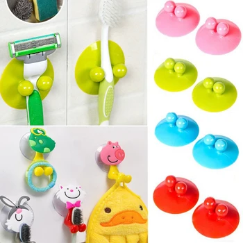 2 Pcs Multifunctional Vacuum Sucker Hooks Kitchen Supplies Hanging Hook Suction Toothpaste Toothbrush Holder Bathroom Organizer 
2 Pcs Multifunctional Vacuum Sucker Hooks Kitchen Supplies Hanging Hook Suction Toothpaste Toothbrush Holder Bathroom Organizer