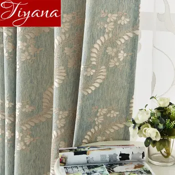 American Country Curtain Blackout Jacquard Fabric Living Room Luxury Vine Design Embroidery Drape Tulle Curtain Window X623#30 
American Country Curtain Blackout Jacquard Fabric Living Room Luxury Vine Design Embroidery Drape Tulle Curtain Window X623#30