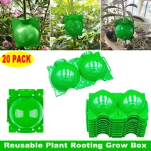 20pcs Plant Root Ball Reusable Grafting Rooting Growing Box Green Plant Root Device High Pressure Layering Pod Balls for Plant
20pcs Plant Root Ball Reusable Grafting Rooting Growing Box Green Plant Root Device High Pressure Layering Pod Balls for Plant