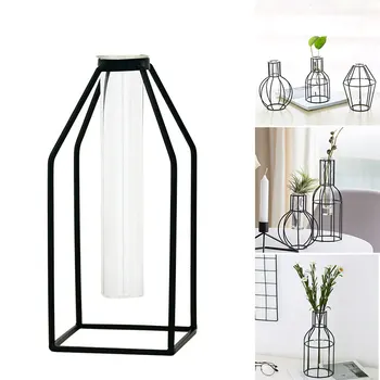 Wrought Iron Vase 4 Style Home Decor Balcony Office Flowerpot Creative Geometry Desktop Flower Stand Glass Test Tube Ornament
Wrought Iron Vase 4 Style Home Decor Balcony Office Flowerpot Creative Geometry Desktop Flower Stand Glass Test Tube Ornament