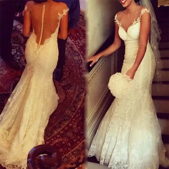 Romantic Mermaid Wedding Dress Long Sweetheart Lace Bride Dresses Fashion Sweep Tain Wedding Gowns Custom Made
Romantic Mermaid Wedding Dress Long Sweetheart Lace Bride Dresses Fashion Sweep Tain Wedding Gowns Custom Made
