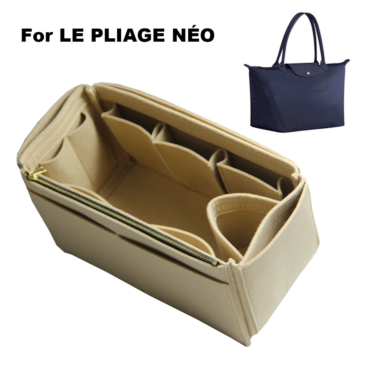Purse Organizer Insert, Felt Bag organizer with zipper, Handbag & Tote Shaper, For PLIAGE NЙO
Purse Organizer Insert, Felt Bag organizer with zipper, Handbag & Tote Shaper, For PLIAGE NЙO