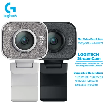 Logitech StreamCam Webcam Full HD 1080P / 60fps Autofocus Built-in Microphone Web Camera Stereo or Dual Mono Channel for Windows
Logitech StreamCam Webcam Full HD 1080P / 60fps Autofocus Built-in Microphone Web Camera Stereo or Dual Mono Channel for Windows