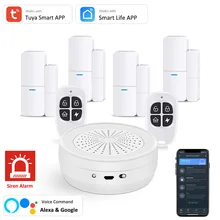DPK1 Tuya Smart WiFi+RF Hub Adjustable Siren Alarm System Alexa Google Voice Command Set Mode APP Control Door Sensor Key Fob
DPK1 Tuya Smart WiFi+RF Hub Adjustable Siren Alarm System Alexa Google Voice Command Set Mode APP Control Door Sensor Key Fob