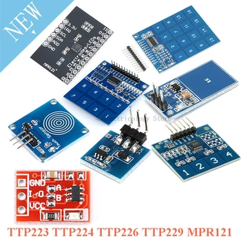 

TTP223 TTP224 TTP226 TTP229 MPR121 V12 Digital Switch Touch Module 1 4 8 16 Channel Capacitive Touch Sensor Module For Arduino