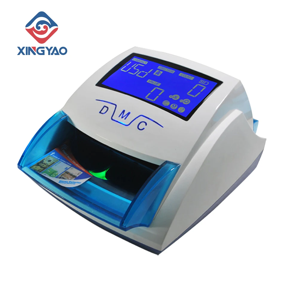 Azul Mini port/átil 2 en 1 Moneda UV Detector de billetes de dinero Comprobador de billetes falsos con llavero Detector magn/ético de cord/ón