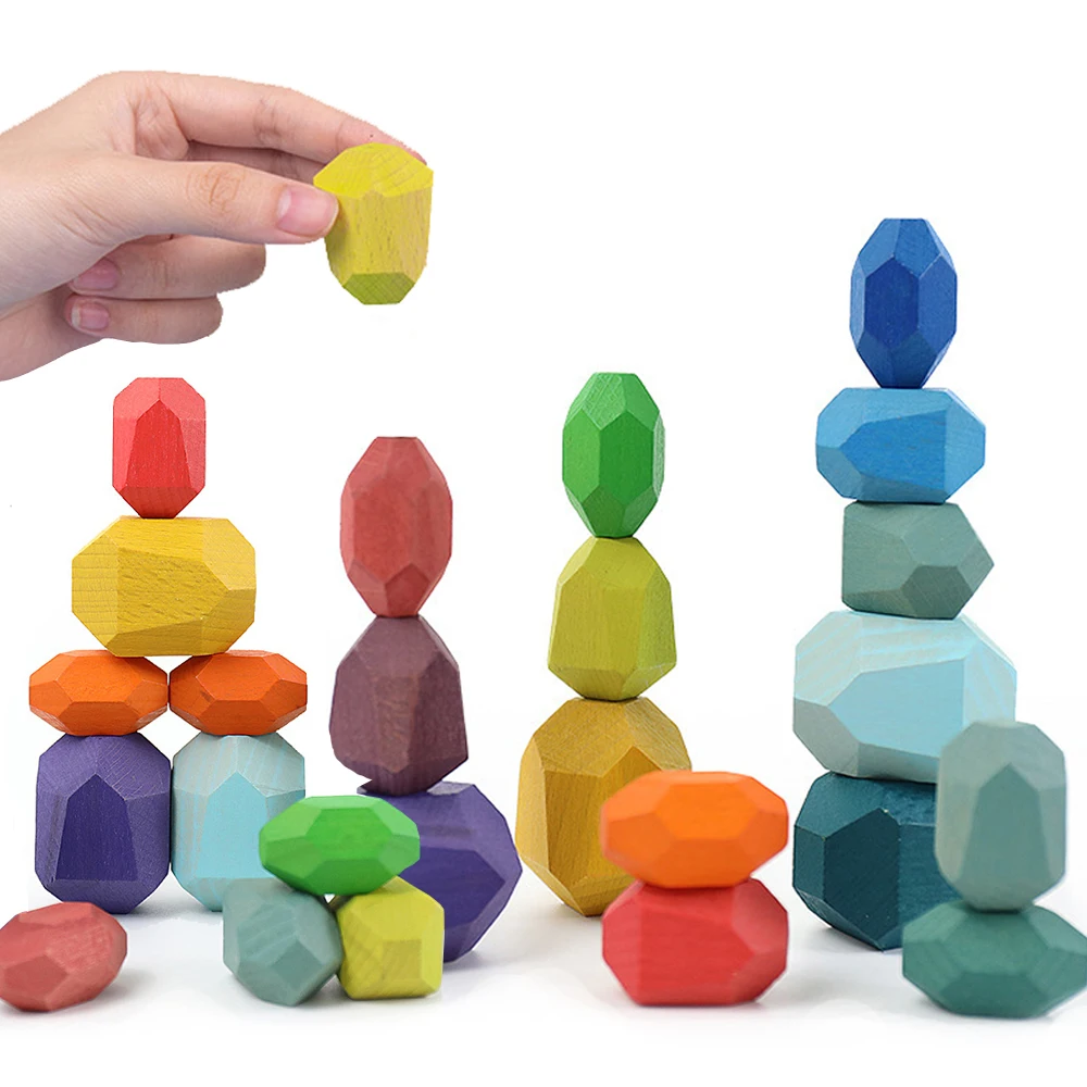 Creative Wooden Colored Stone Jenga Building Blocks Nordic Style Stacking Block Educational Toys Christmas Gifts for Children
Creative Wooden Colored Stone Jenga Building Blocks Nordic Style Stacking Block Educational Toys Christmas Gifts for Children