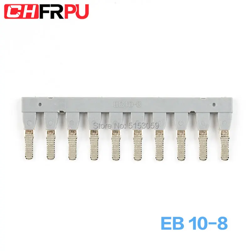 EB 10-8 Suitable for UK6 Side Plug Connector Din Rail Terminal block short circuit connection strip
EB 10-8 Suitable for UK6 Side Plug Connector Din Rail Terminal block short circuit connection strip