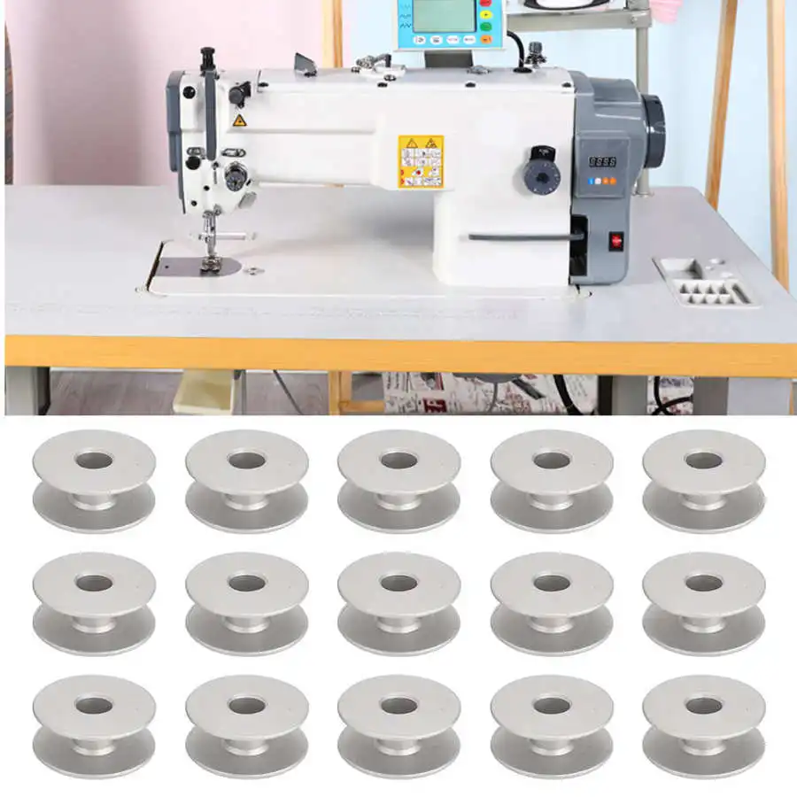 Description Picture 2 of item100Pcs Metal Sewing Bobbins Machine Accessories for Flat Embroidery Car Sewing Machine Replacement Sewing Bobbins Accessories