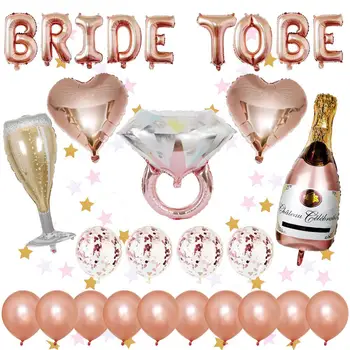 Rose Gold Bride To Be Balloons Bunting Banner Love Lettered Set Wedding Party Decorations Valentine's Day Proposal 16-Inch
Rose Gold Bride To Be Balloons Bunting Banner Love Lettered Set Wedding Party Decorations Valentine's Day Proposal 16-Inch