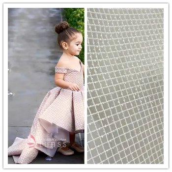 1 Yard Sparkle Shiny Mesh Sequins Grid Beige Tulle Sequins Lace Fabric for Wedding Dress Children's wearing Design
1 Yard Sparkle Shiny Mesh Sequins Grid Beige Tulle Sequins Lace Fabric for Wedding Dress Children's wearing Design