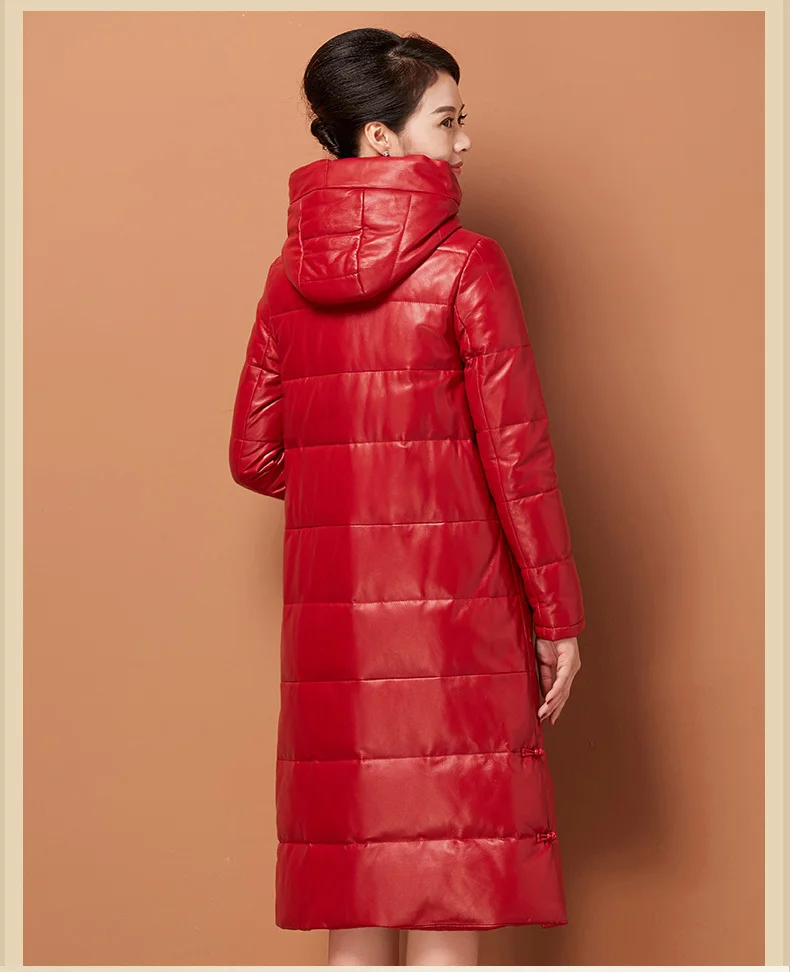 Autumn Winter Duck Down Warm real leather jacket women genuine Sheepskin leather long hooded trench coats chaqueta mujer
Autumn Winter Duck Down Warm real leather jacket women genuine Sheepskin leather long hooded trench coats chaqueta mujer