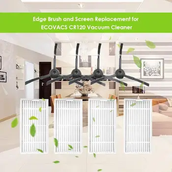 Replacement Side Brushes+Filters Compatible with ECOVACS CR120 Vacuum Cleaner Packaging Size 142*142*45mm Plastics Makings
Replacement Side Brushes+Filters Compatible with ECOVACS CR120 Vacuum Cleaner Packaging Size 142*142*45mm Plastics Makings