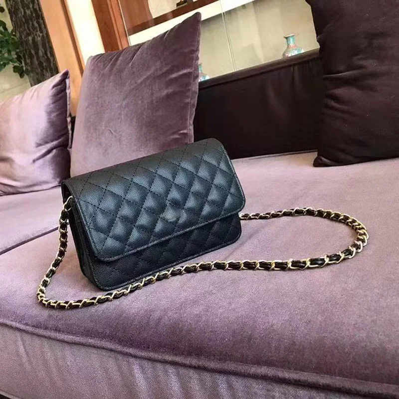 

Classic Famous Brand Women Bags Diamond Lattice Female Shoulder Bags Designer Small Crossbody Bag With Logo Caviar Chain Handbag