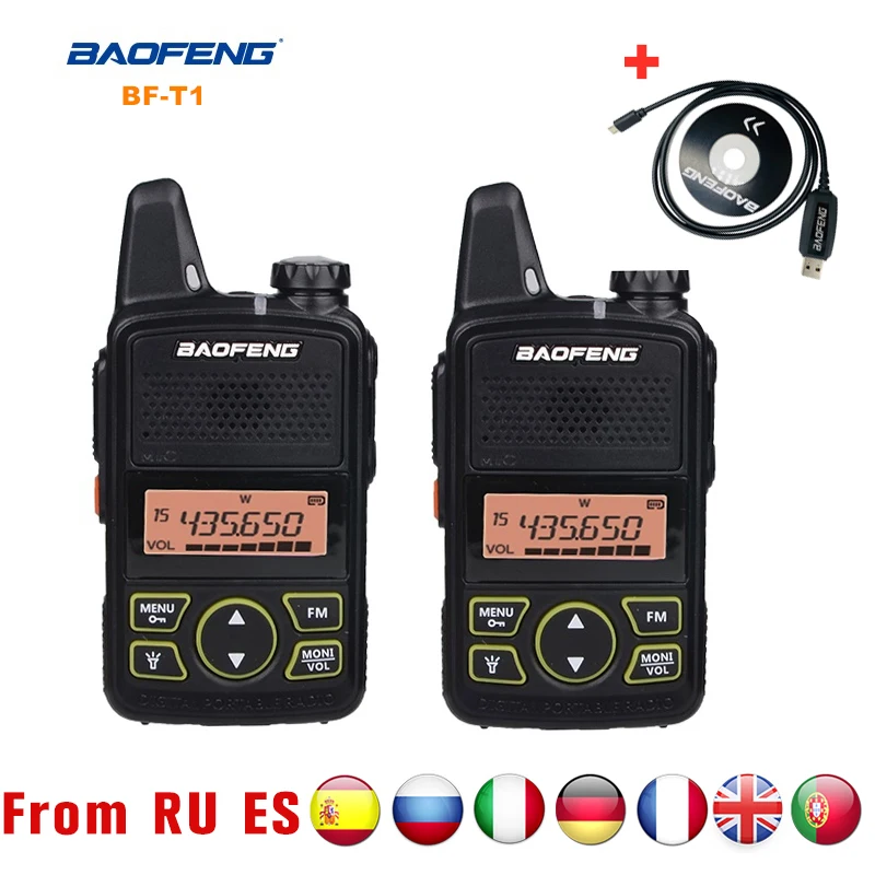 Baofeng BF-T1 Mini Walkie Talkie UHF Portable Two-way Radio BF T1 Ham Radio Handheld FM Transceiver Kids 5km CB Radio Intercom
Baofeng BF-T1 Mini Walkie Talkie UHF Portable Two-way Radio BF T1 Ham Radio Handheld FM Transceiver Kids 5km CB Radio Intercom