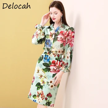 Delocah Summer Fashion Runway Women Set Lantern Sleeve Floral Print Silk Blouses + Bodycon Ladies Midi Skirt 2 Two Pieces Suits
Delocah Summer Fashion Runway Women Set Lantern Sleeve Floral Print Silk Blouses + Bodycon Ladies Midi Skirt 2 Two Pieces Suits