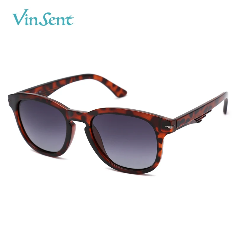 

VinSent Luxury Vintage Men Sunglasses Ultralight Driving Square Fashion Polarized Sunglasses TAC Lens PC Frame UV400 Eyewear