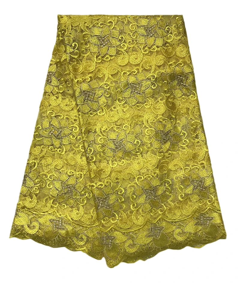 Miss L Latest French Lace Fabric High Quality Embroidery African Tulle Lace Fabric With Stones 5 Yards Yellow For Decoration
Miss L Latest French Lace Fabric High Quality Embroidery African Tulle Lace Fabric With Stones 5 Yards Yellow For Decoration