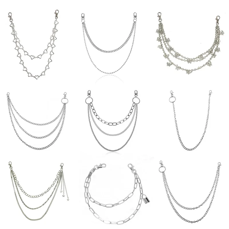 27 Styles Men Woman Waist Pants Belt Chain Punk Hip Hop Multilayer Chain Ring Heart Metal Star Student Youth Trousers KeyChain
27 Styles Men Woman Waist Pants Belt Chain Punk Hip Hop Multilayer Chain Ring Heart Metal Star Student Youth Trousers KeyChain