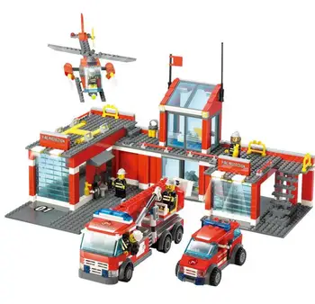 City Fire Station Building Blocks Model DIY Firefighter man Truck Helicopter Educational Bricks Toys of Children
City Fire Station Building Blocks Model DIY Firefighter man Truck Helicopter Educational Bricks Toys of Children