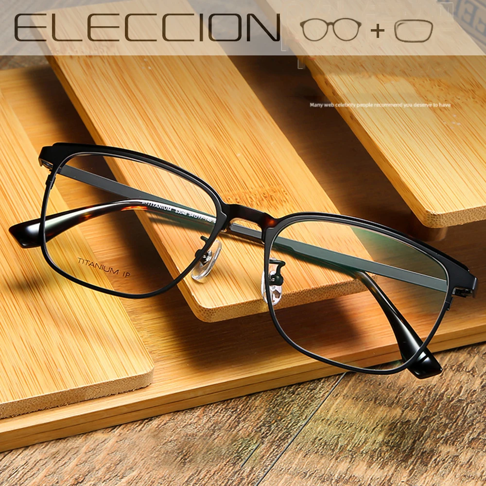 

Prescription Glasses Acetate Titanium Vintage Frames Optical Myopia Eyeglasses Anti Radiation Spectacles Frame for Men Women