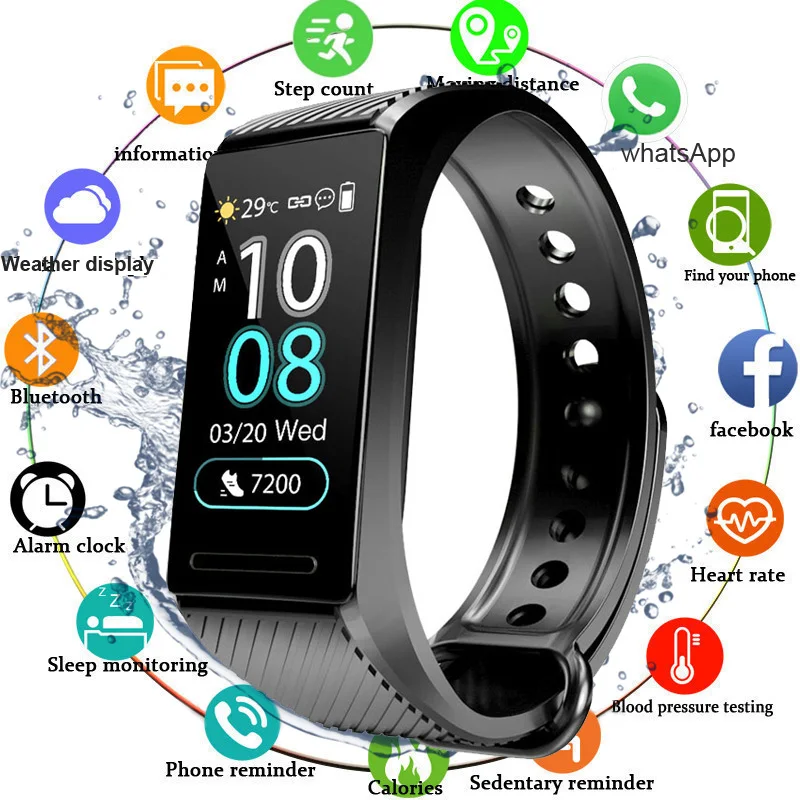 Smart Fitness Bracelet Blood Pressure Measurement Smart Band Waterproof IP67 Fitness Tracker Watch Heart Rate Monitor Men Women
Smart Fitness Bracelet Blood Pressure Measurement Smart Band Waterproof IP67 Fitness Tracker Watch Heart Rate Monitor Men Women