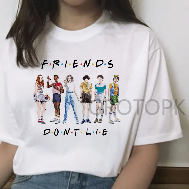New American TV Series Strange Tale Stranger Things Printed Short-sleeved Women's T-shirt Around 
New American TV Series Strange Tale Stranger Things Printed Short-sleeved Women's T-shirt Around