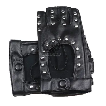 Women Rivets Leather Gloves Semi-Finger Mens Rivet Belt PU Gloves Sexy Cutout Fingerless Gloves
Women Rivets Leather Gloves Semi-Finger Mens Rivet Belt PU Gloves Sexy Cutout Fingerless Gloves