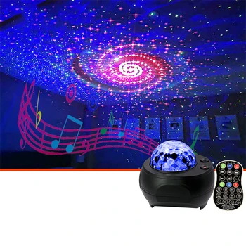LED Projector Night Light Music Starry Sky Water Wave Projector Projection Lamp USB Bluetooth Projector Sound-Activated Lights
LED Projector Night Light Music Starry Sky Water Wave Projector Projection Lamp USB Bluetooth Projector Sound-Activated Lights