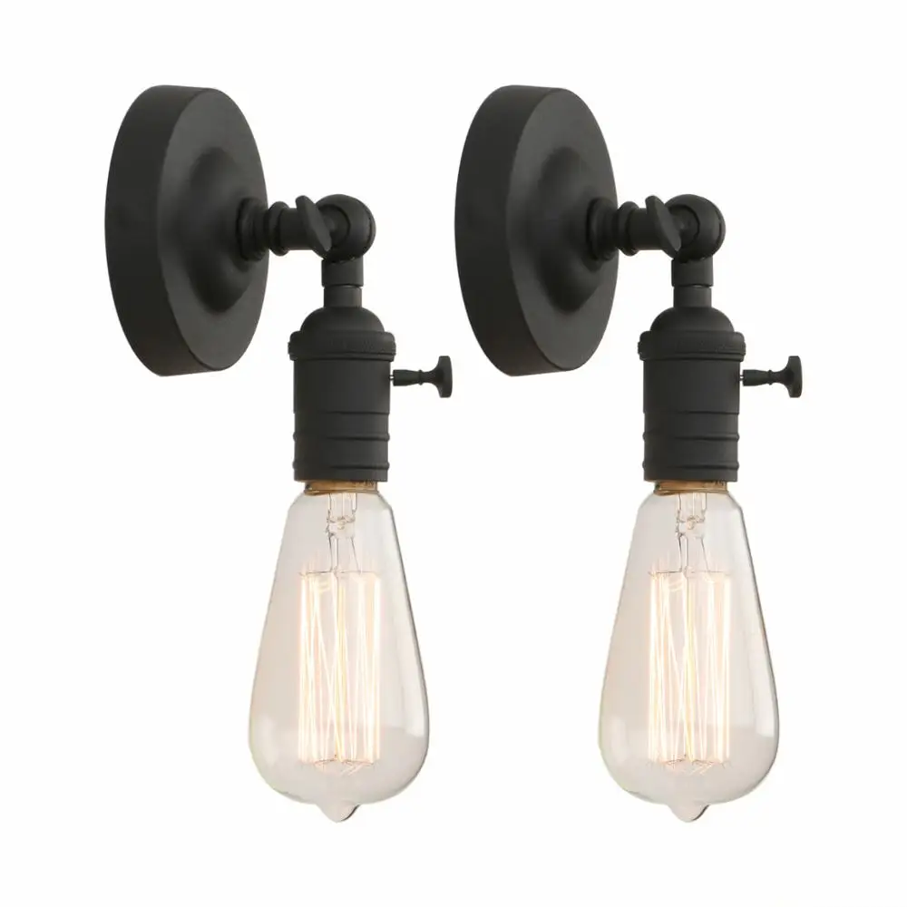 Permo Set of 2 Minimalist Single Socket Wall Sconce Lighting with On/Off Switch (Black)
Permo Set of 2 Minimalist Single Socket Wall Sconce Lighting with On/Off Switch (Black)