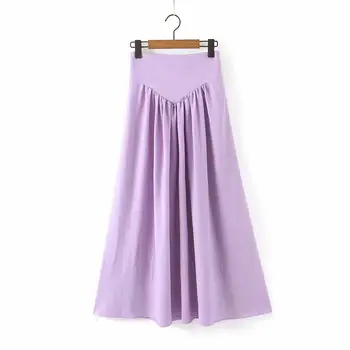 New 2020 Euro women elegant purple long skirt female side zipper A line pleats cute ankle length skirts mujer QUN585
New 2020 Euro women elegant purple long skirt female side zipper A line pleats cute ankle length skirts mujer QUN585