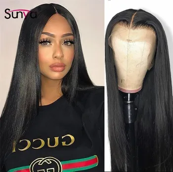 Sunya 13x4 Straight Lace Front Wigs With Baby Hair 100% Human Hair Wig 30 Inch Pre Plucked Lace Front Remy Indian Wigs For Women 
Sunya 13x4 Straight Lace Front Wigs With Baby Hair 100% Human Hair Wig 30 Inch Pre Plucked Lace Front Remy Indian Wigs For Women